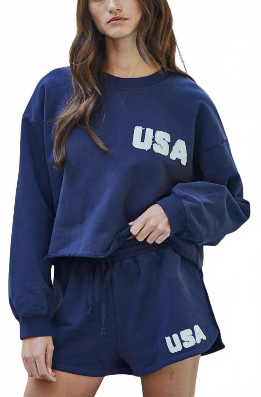 NEW BY TOGETHER usa shorts in navy